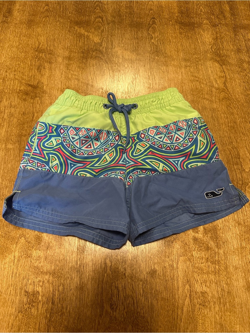 Vineyard Vines Lime, Blue & Multicolor Boys' Swim Trunks